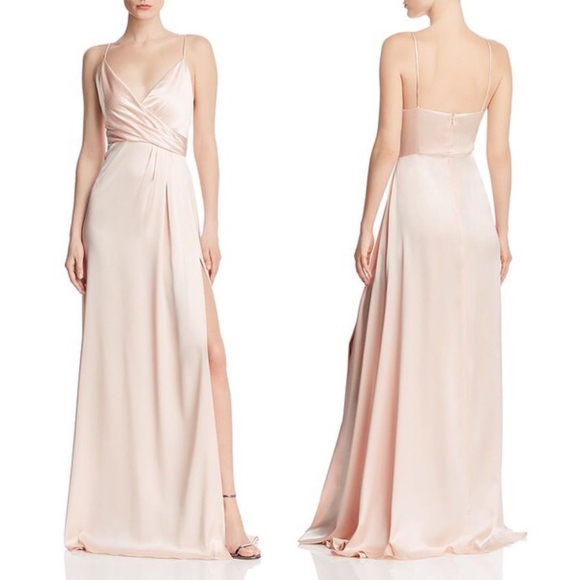 CLEARANCE *** Jil Stuart rosy nude PINK satin gown - Picture 1 of 7
